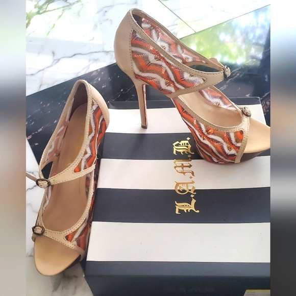 L.A.M.B SHOES designer Gwen Stefani - heels shoes -platform-mesh pattern- - Picture 8 of 10